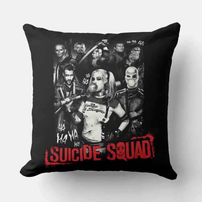 Suicide Squad | Grunge Group Photo Cushion (Front)