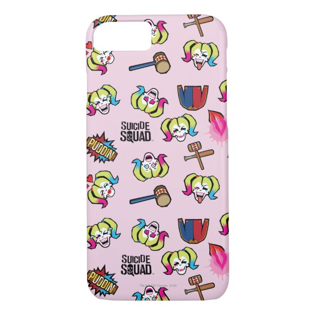 Suicide Squad | Harley Quinn Emoji Pattern Case-Mate iPhone Case (Back)