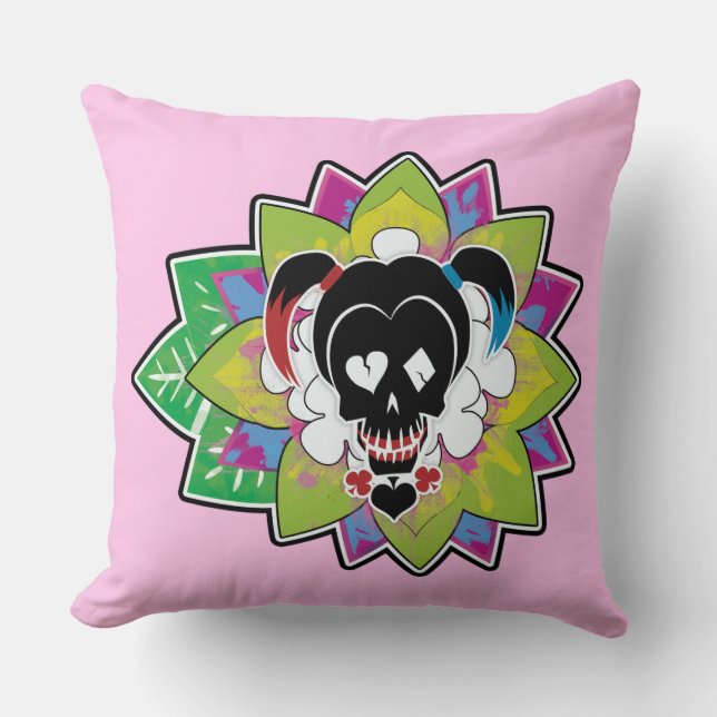 Suicide Squad | Harley Quinn Skull Tattoo Art Cushion (Front)