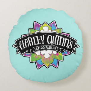 Suicide Squad   Harley Quinn's Tattoo Parlour Round Cushion