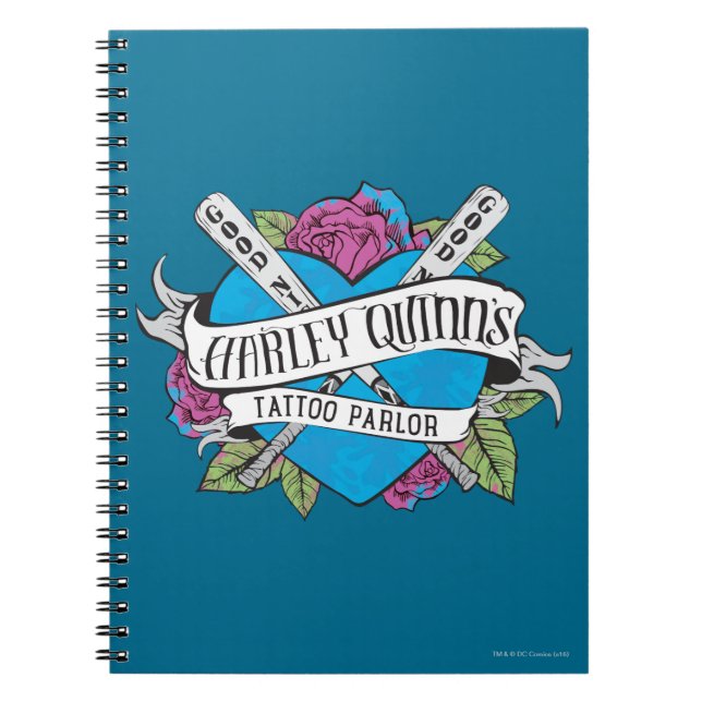 Suicide Squad | Harley Quinn's Tattoo Parlour Spiral Notebook (Front)