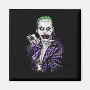 Suicide Squad Joker Blade Black T Shirt Magnet