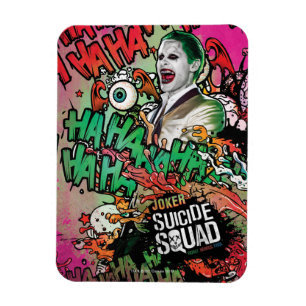 Suicide Squad   Joker Character Graffiti Magnet