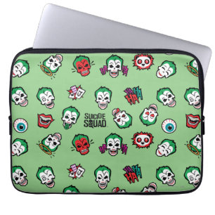 Suicide Squad Joker Emoji Pattern Laptop Sleeve