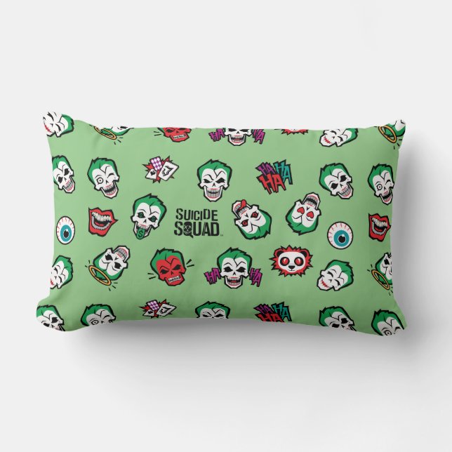 Suicide Squad | Joker Emoji Pattern Lumbar Cushion (Front)
