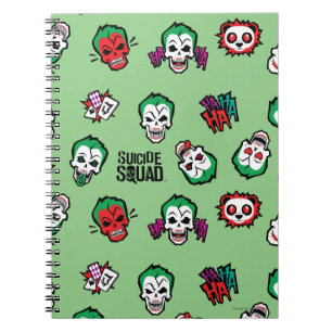 Suicide Squad Joker Emoji Pattern Notebook
