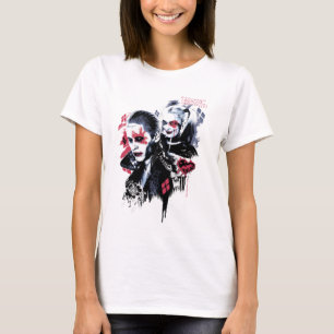 Suicide Squad   Joker & Harley Painted Graffiti T-Shirt