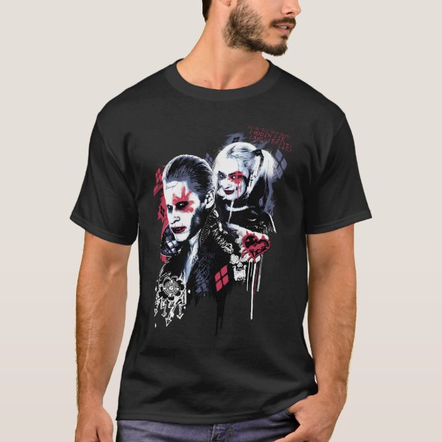 Suicide Squad | Joker & Harley Painted Graffiti T-Shirt (Front)