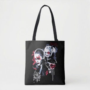 Suicide Squad Joker & Harley Painted Graffiti Tote Bag