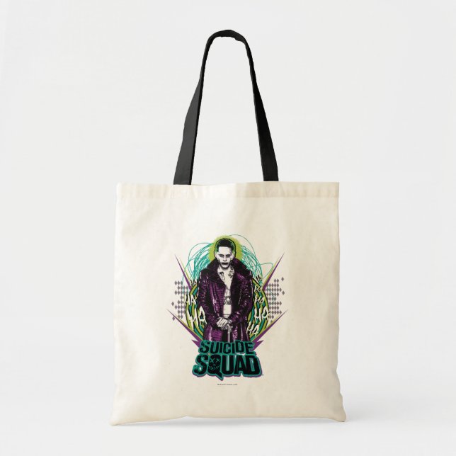 Suicide Squad | Joker Retro Rock Graphic Tote Bag (Front)