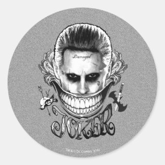 Suicide Squad | Joker Smile Classic Round Sticker