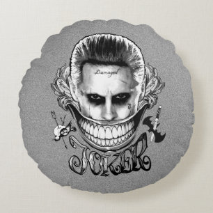 Suicide Squad Joker Smile Round Cushion