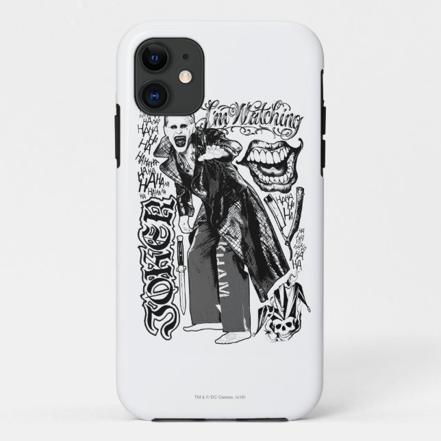 Suicide Squad | Joker Typography Photo Case-Mate iPhone Case (Back)