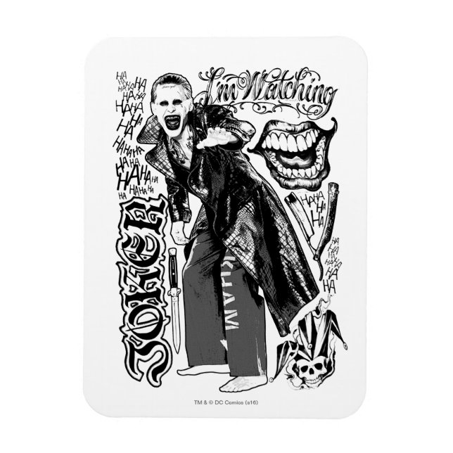 Suicide Squad | Joker Typography Photo Magnet (Vertical)