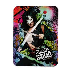Suicide Squad   Katana Character Graffiti Magnet