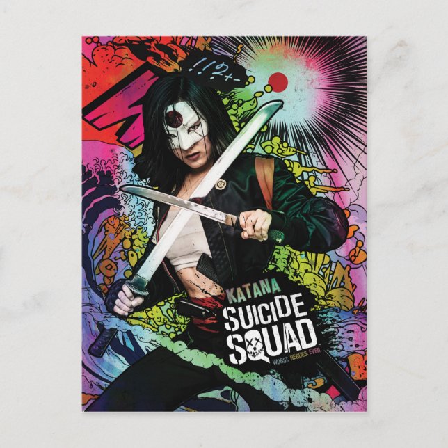 Suicide Squad | Katana Character Graffiti Postcard (Front)