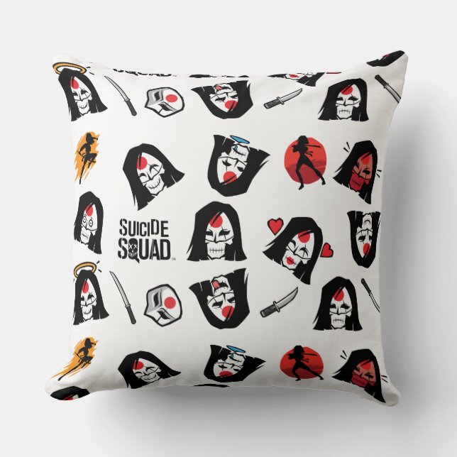 Suicide Squad | Katana Emoji Pattern Cushion (Front)