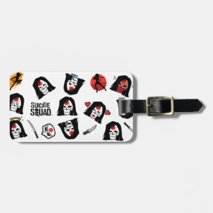Suicide Squad Katana Emoji Pattern Luggage Tag