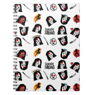 Suicide Squad Katana Emoji Pattern Spiral Notebook