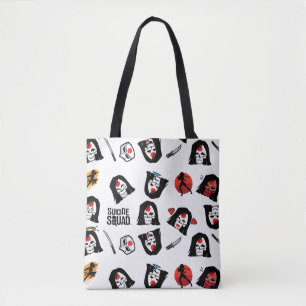 Suicide Squad Katana Emoji Pattern Tote Bag