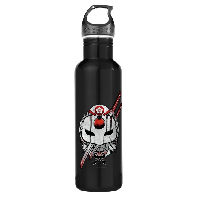 Suicide Squad | Katana Mask & Swords Tattoo Art 710 Ml Water Bottle (Front)