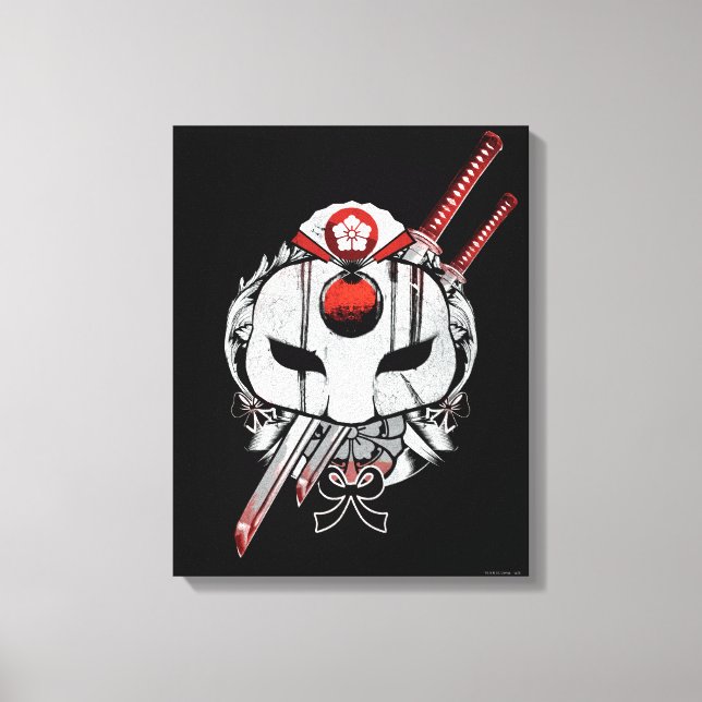 Suicide Squad | Katana Mask & Swords Tattoo Art Canvas Print (Front)