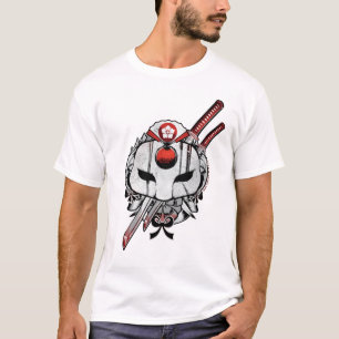 Suicide Squad   Katana Mask & Swords Tattoo Art T-Shirt