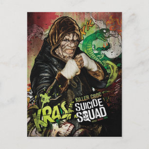 Suicide Squad Killer Croc Character Graffiti Postcard