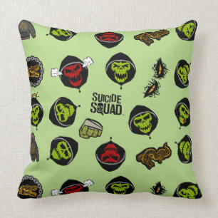 Suicide Squad   Killer Croc Emoji Pattern Cushion