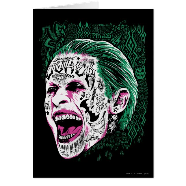 Suicide Squad | Laughing Joker Head Sketch (Front)