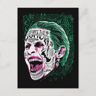 Suicide Squad Laughing Joker Head Sketch Postcard