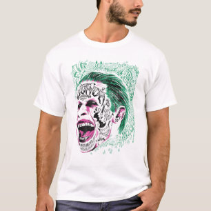 Suicide Squad   Laughing Joker Head Sketch T-Shirt