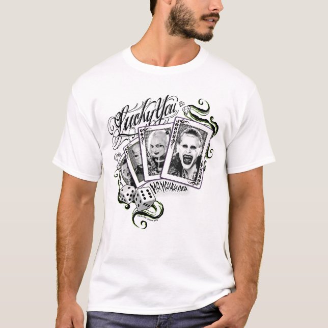 Suicide Squad | "Lucky You" Playing Cards T-Shirt (Front)