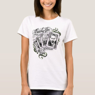 Suicide Squad   "Lucky You" Playing Cards T-Shirt