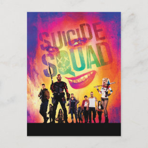 Suicide Squad   Orange Joker & Squad Movie Poster Postcard