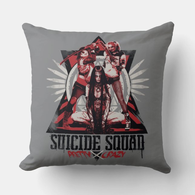 Suicide Squad | Pretty Crazy Squad Girls Cushion (Front)