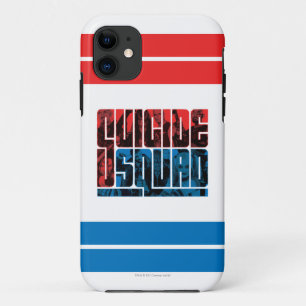 Suicide Squad   Red and Blue Logo iPhone 11 Case
