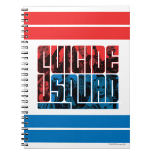 Suicide Squad   Red and Blue Logo Notebook