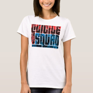 Suicide Squad Red and Blue Logo T-Shirt