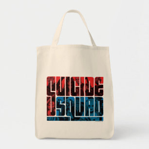 Suicide Squad Red and Blue Logo Tote Bag