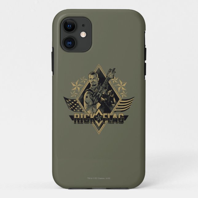 Suicide Squad | Rick Flag Badge Case-Mate iPhone Case (Back)