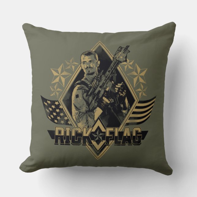 Suicide Squad | Rick Flag Badge Cushion (Front)