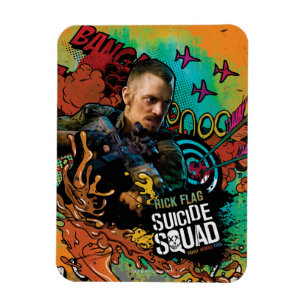 Suicide Squad   Rick Flag Character Graffiti Magnet