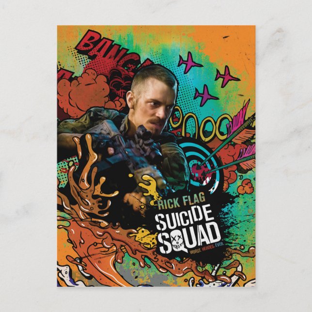 Suicide Squad | Rick Flag Character Graffiti Postcard (Front)