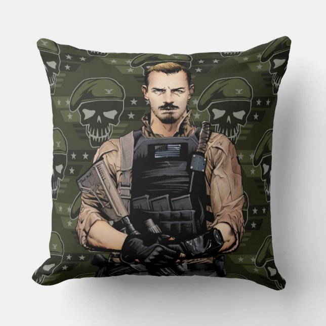 Suicide Squad | Rick Flag Comic Book Art Cushion (Front)