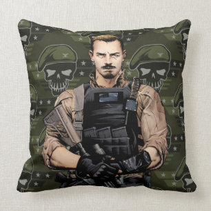 Suicide Squad Rick Flag Comic Book Art Cushion