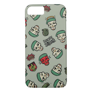 Suicide Squad Rick Flag Emoji Pattern iPhone 8/7 Case