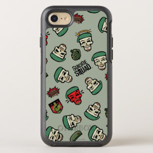 Suicide Squad   Rick Flag Emoji Pattern OtterBox Symmetry iPhone 8/7 Case