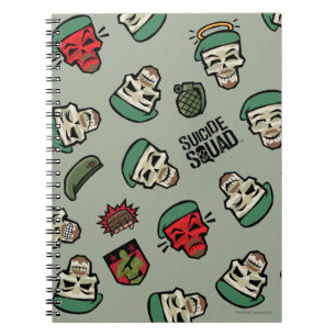 Suicide Squad Rick Flag Emoji Pattern Spiral Notebook