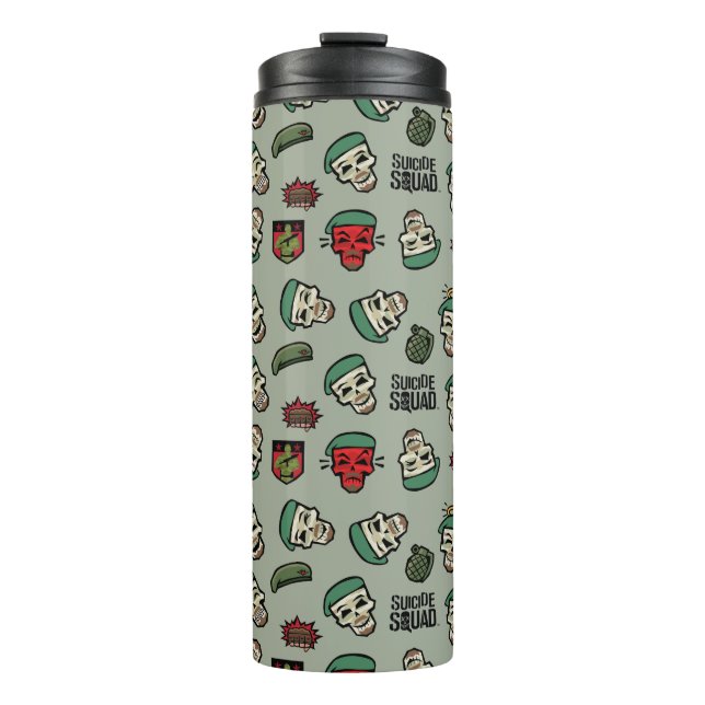 Suicide Squad | Rick Flag Emoji Pattern Thermal Tumbler (Front)